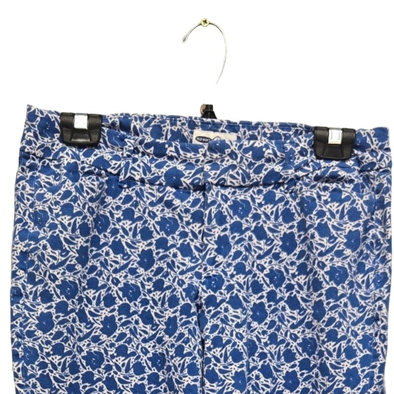 Old Navy Womens 8 Pixie Stretch Cotton Floral Hook &amp; Eye Jeans w Faux Pockets