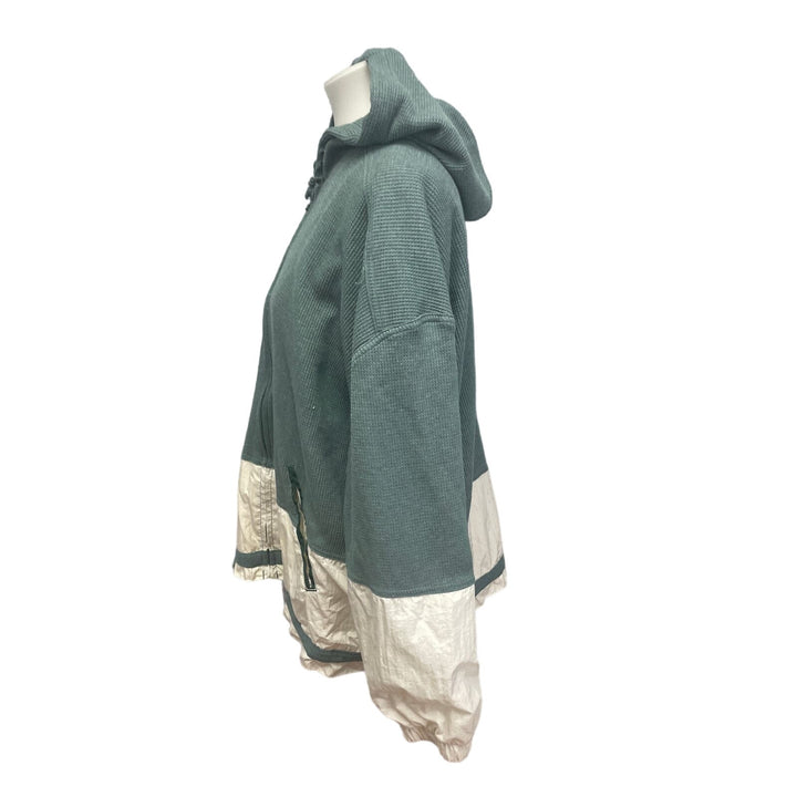 Vintage 1990s Kaotic Womens XL Full Zip Waffled Nylon Blend Hooded Track Jacket