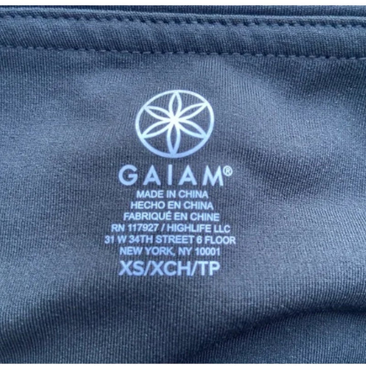 New Gaiam Womens XS Black Marbled Phone Pocket Stretch High-Rise Yoga Shorts