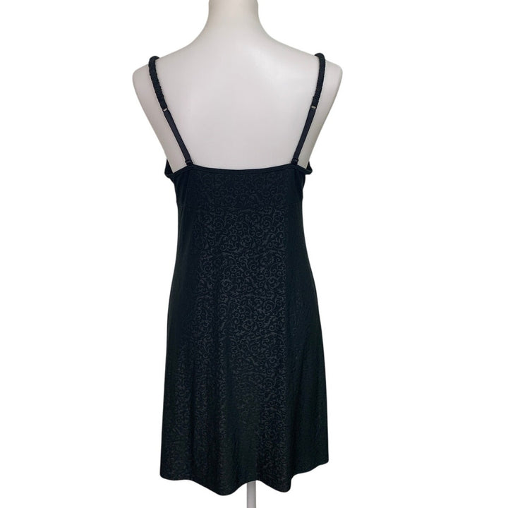 Gilligan &amp; Omalley Womens Medium Black LBD Thin Strap Lace Sleepwear Dress