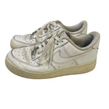 White Nike Air AF1 Womens Size 10.5 Leather Lace Up Sneakers Tennis Shoes