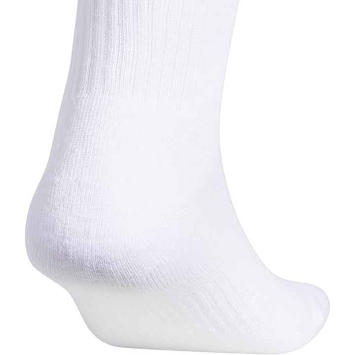 New 6 Pair Adidas Mens Large (8-12) Athletic Cushioned Crew Cut Socks