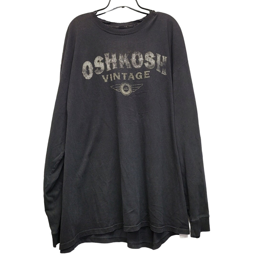 Oshkosh Vintage Mens 2XL Rugged Aircraft Association Long Sleeve Tee Shirt