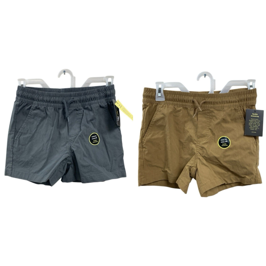 2 New Art Class Boys Medium (8) Cotton Rayon Blend Solid Gray Brown Shorts