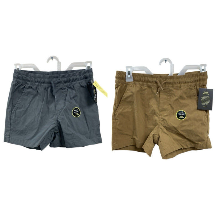 2 New Art Class Boys Medium (8) Cotton Rayon Blend Solid Gray Brown Shorts