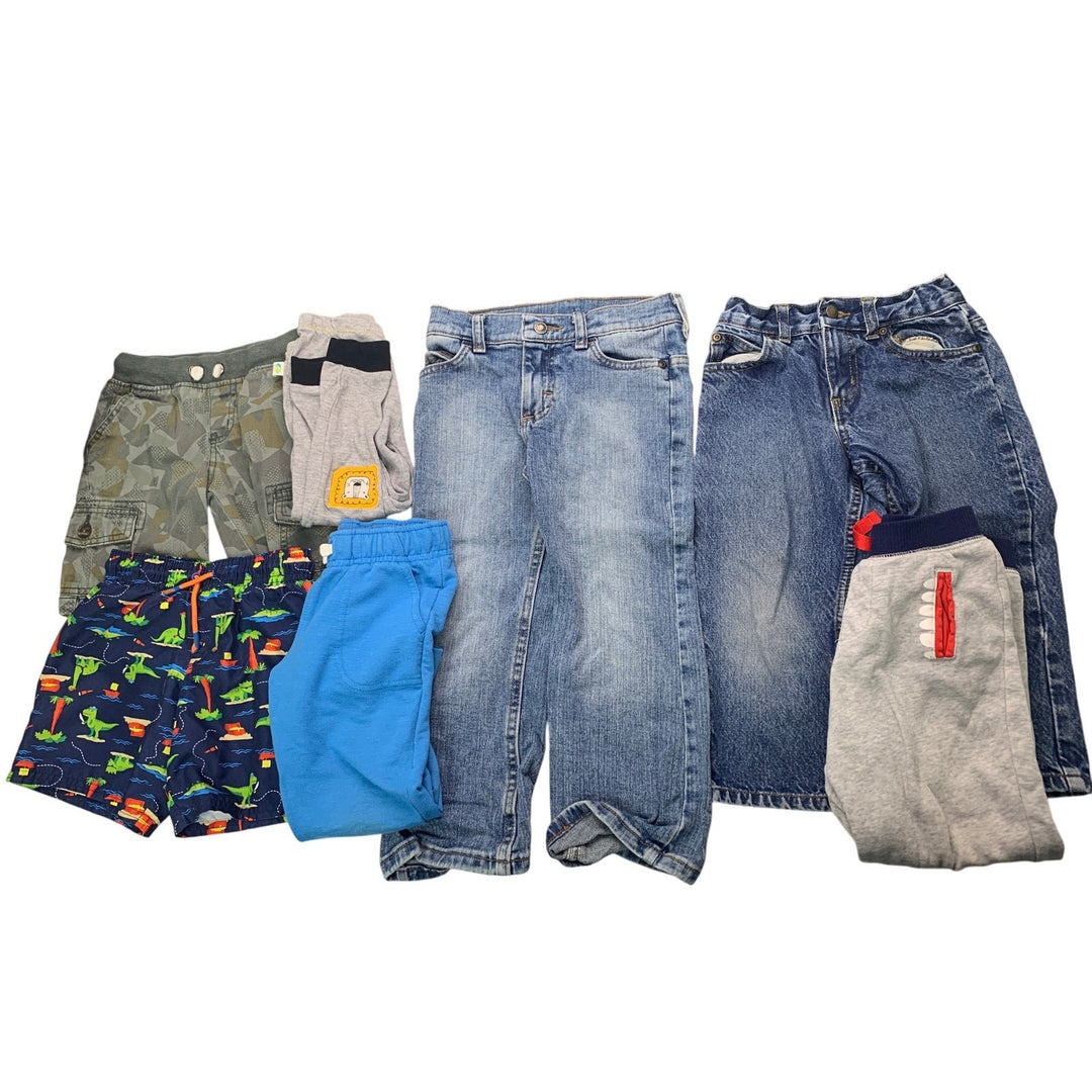 7 Cat &amp; Jack Ruff Hewn Boys 4T Jeans Swim Trunks Shorts Sweatpants Lot