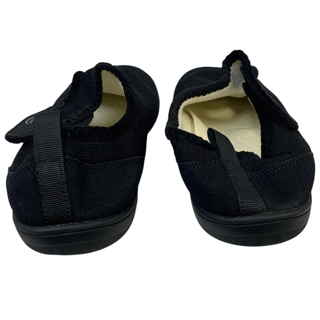 LeIsfIt Womens Size 8 Black Sneakers Hook and Loop Closure Barefoot Shoes