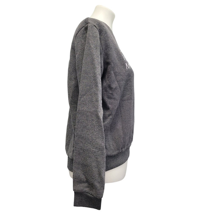 Hand Printed Upcycled Womens Medium Saving the Planet Superpower Sweatshirt