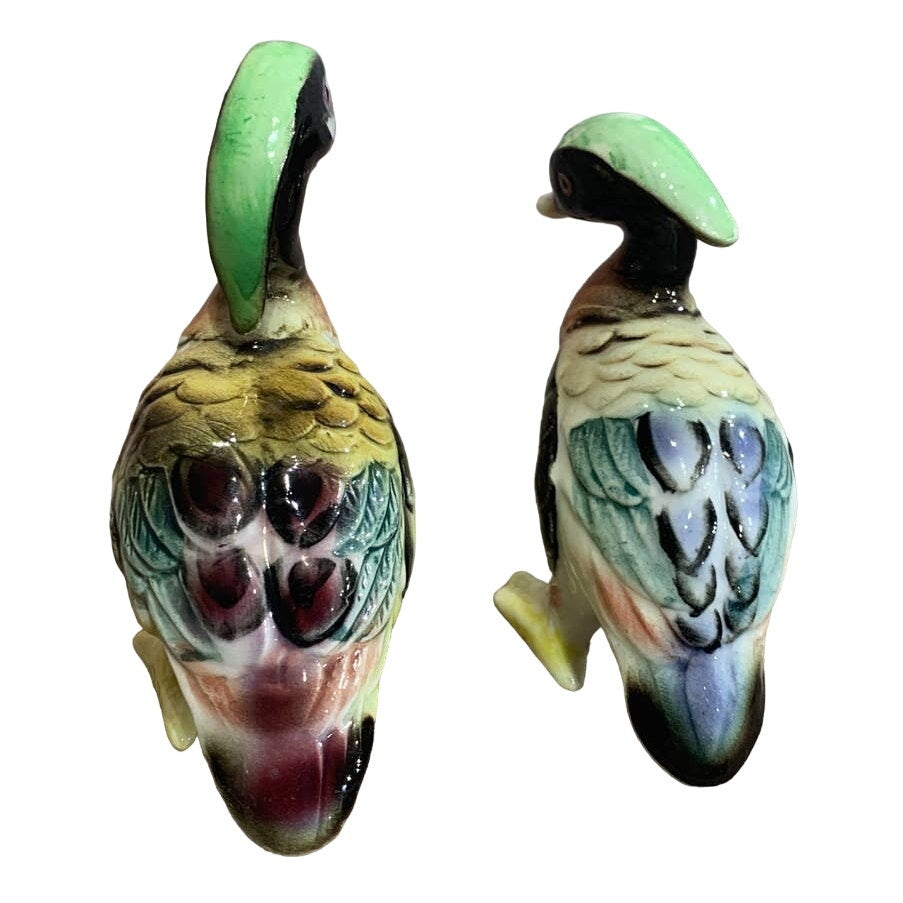 Vintage Ceramic Pheasant Game Bird Duck Grouse Salt Pepper Shaker Set