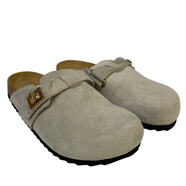 Dream Pairs Womens 8 Gray Clogs Closed Round Toe Adjustable Strap Slip On Shoes