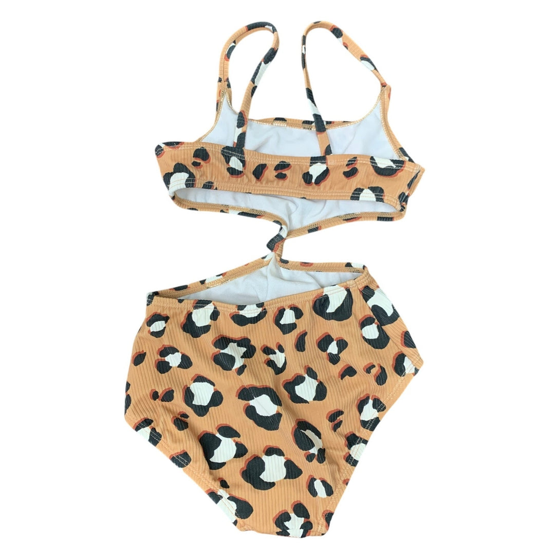 New Art Class Girls XS (4/5) Leopard Spot One Piece  1PC Swim Swimsuit