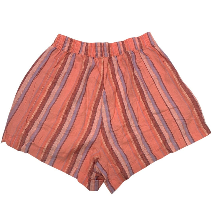 New Aerie Womens Small Elastic Waist Metallic Striped Flowy Lounge Shorts