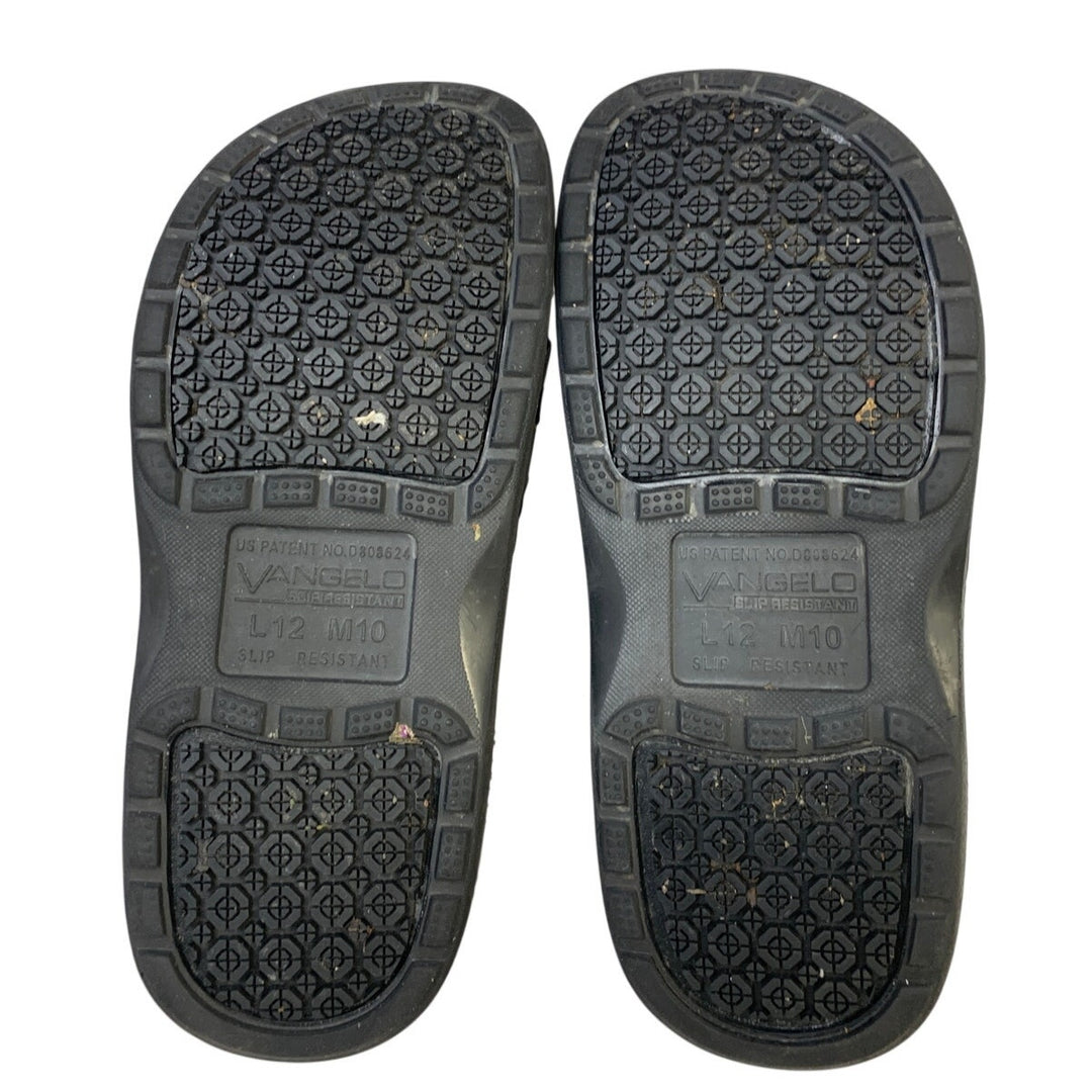 Vangelo Mens Size 10 Black Clog Slip On Closed Round Toe Waterproof Shoes