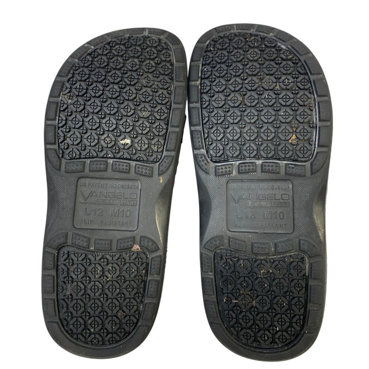 Vangelo Mens Size 10 Black Clog Slip On Closed Round Toe Waterproof Shoes
