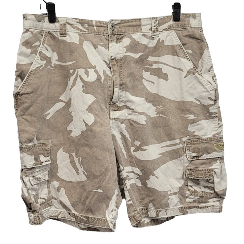 Wrangler Jeans Co Mens Size 40 100% Cotton Long Camo Camouflage Cargo Shorts