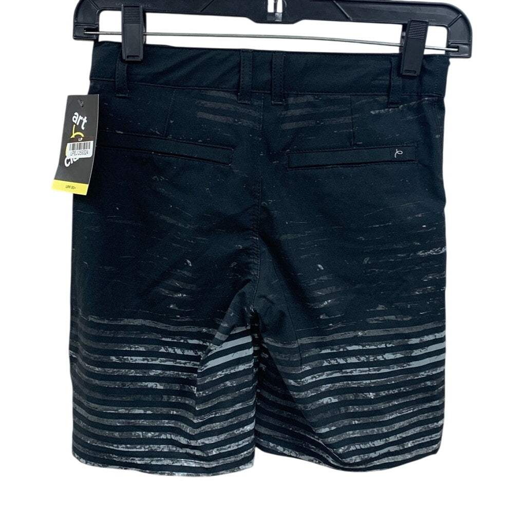 NWT New Art Class Boys Size 6 Black White Striped Lined UPF 50+ Swimming Trunks