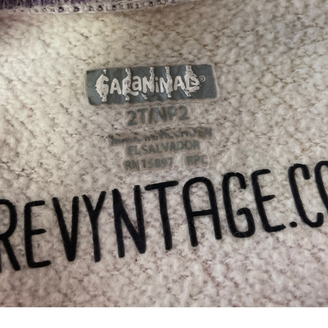 Upcycled Hand Printed Kids 2T Dragonfly Tie Dye Cotton Blend Sweatshirt