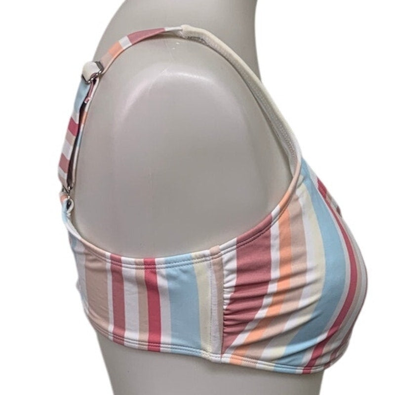New Shade Shore Xhilaration Womens XL 2PC Striped Bikini Top &amp; Bottom Swim Suit