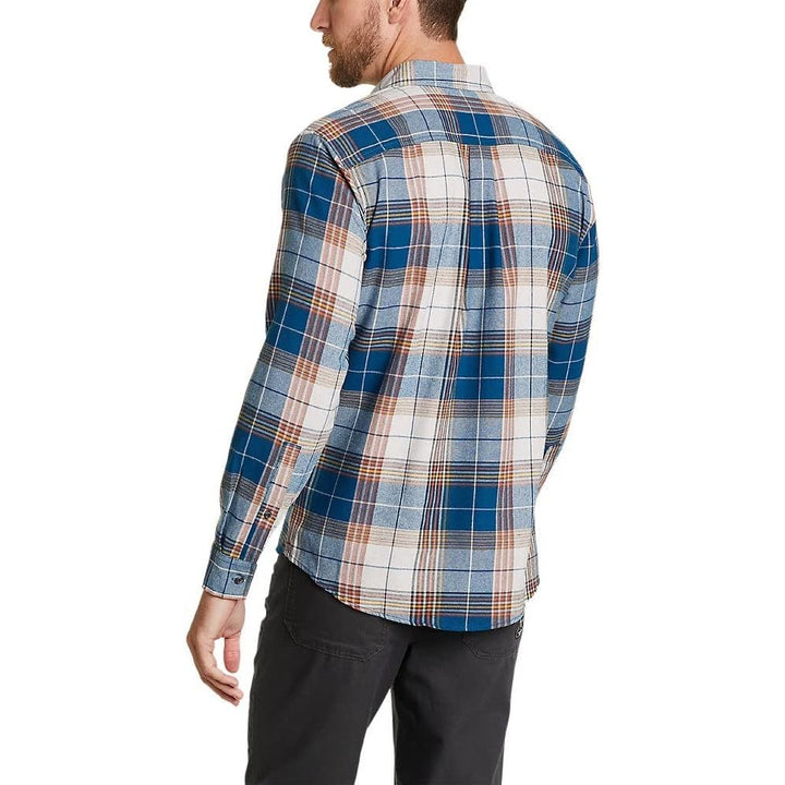 New Eddie Bauer Mens Blue Plaid Eddie&