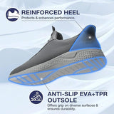 Zurin Mens Size 11 Gray Mesh Slip On Arch Support Walking Sneaker Athletic Shoes