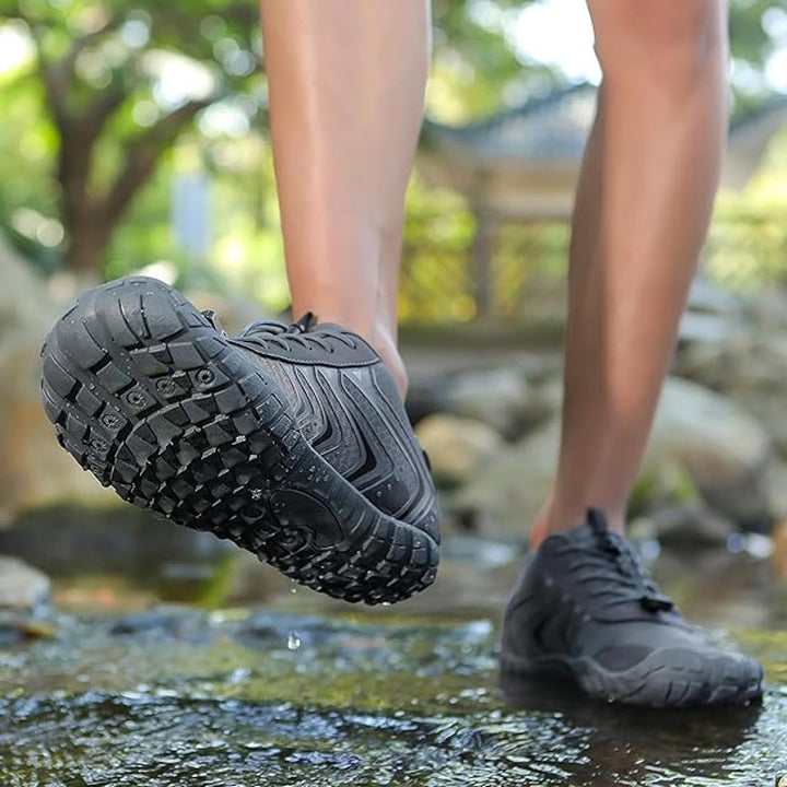 Ubfen Mens Size 13 Gray Elastic Lace Up Non Slip Quick Dry Barefoot Water Shoes