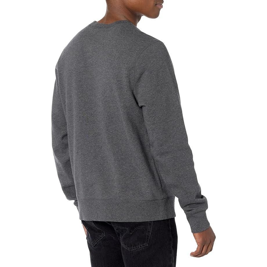 New Champion Mens Charcoal Gray Soft Sueded Fleece Pullover Crew Neck Sweatshirt