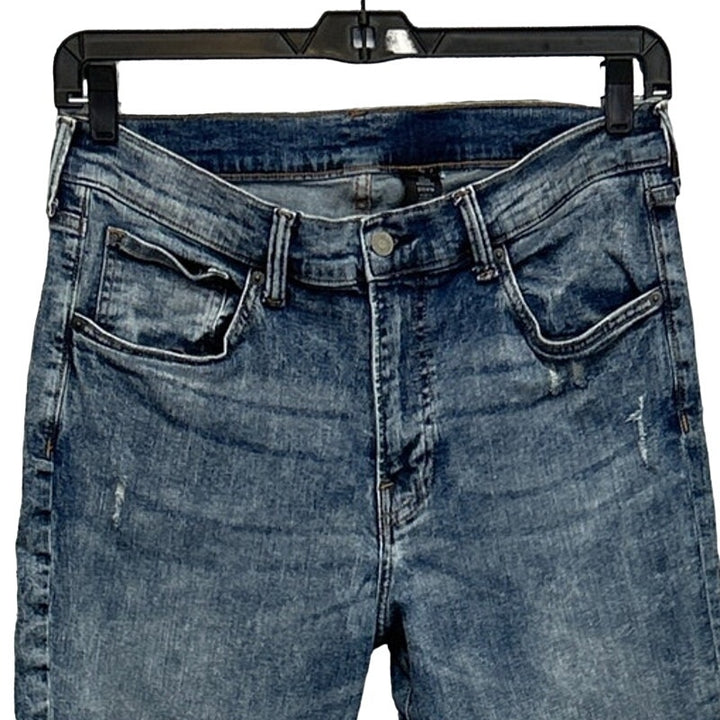 H&amp;M &amp;Denim Womens Size 36 Factory Distressed Stretch Cotton Denim Skinny Jeans