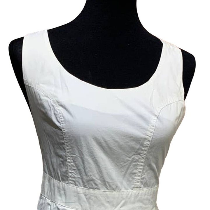 Naiba Small Sleeveless Cotton Blend Criss Cross Back Bow Midi Fit &amp; Flare Dress