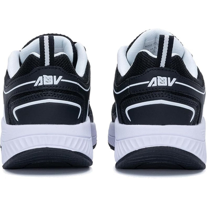 AOV Womens Size 10.5 Black Lace Up Arch Support Plantar Fasciitis Walking Shoes