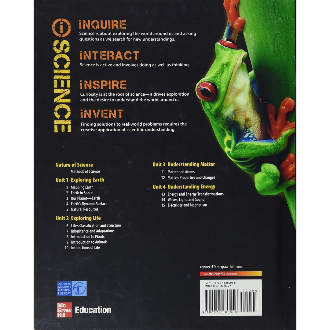 Glencoe Integrated iScience Course 1 Gr 6 Student Edition McGraw Hill Hardcover