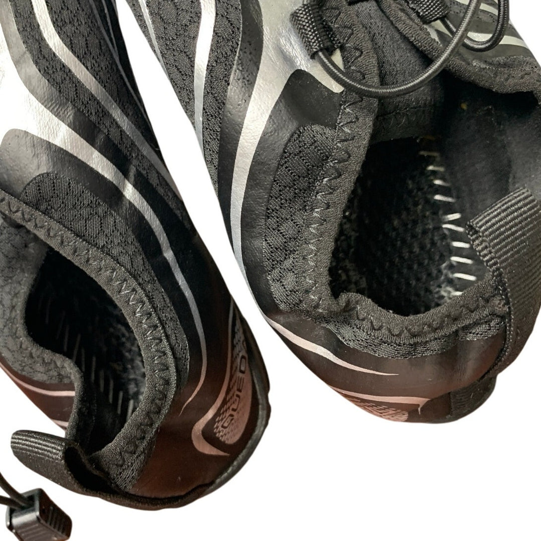 Queday Mens 8 Black Silver NO INSOLE Quick Dry Quick Dry Barefoot Water Shoes