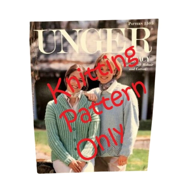 New Unger 1505 Legacy Feather Soft Lace Pullover Jacket Sweater Knitting Pattern