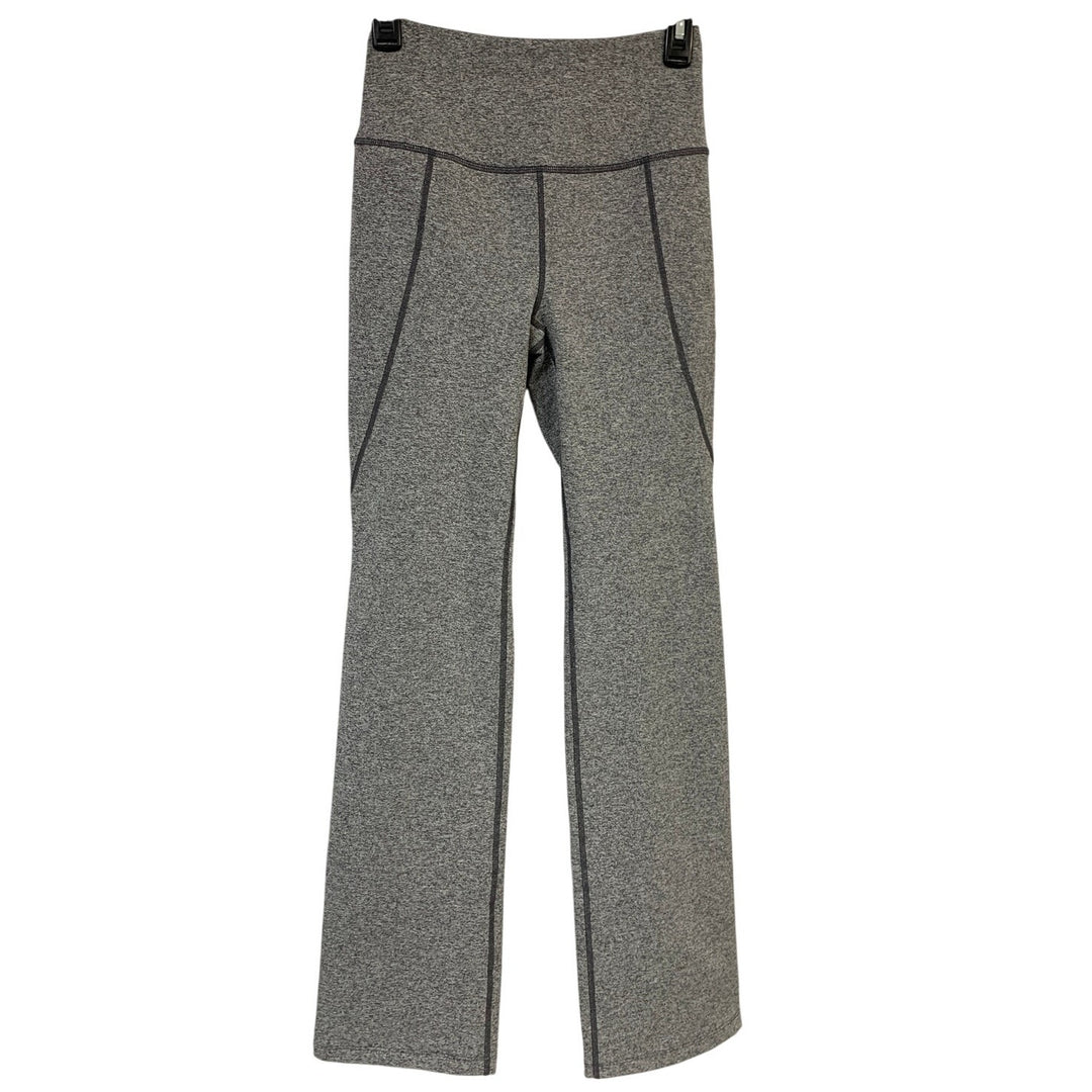 New Eddie Bauer Womens Gray Crossover Long Athletic Workout Pants w Pockets
