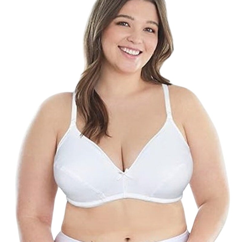New Bestform Womens 36D 5006255 Cotton Wireless Bra with Lightly Lined Cups