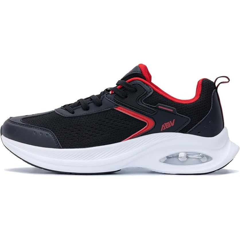 AOV Beasur Mens 10 Black Red Walking Athletic Plantar Fasciitis Relief Shoes