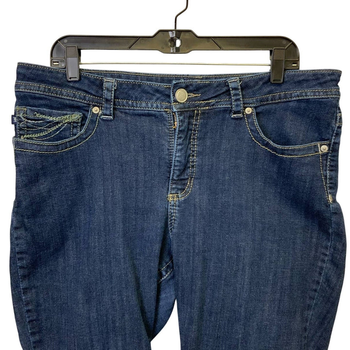 Lee Size 16 Long Slender Secret Lower on the Waist Cotton Blend Denim Blue Jeans