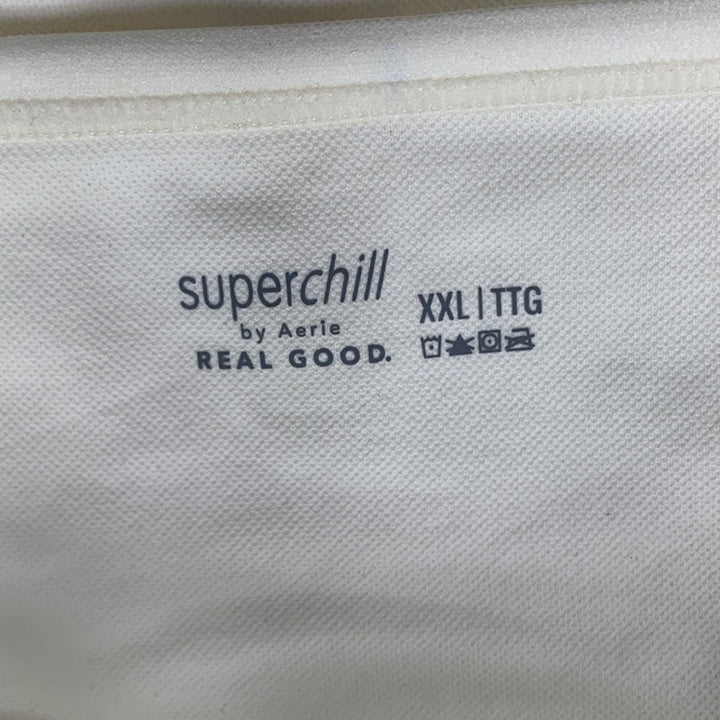 New Aerie Womens XXL Soft Muslin Off White Superchill Seamless Corset Bra Top