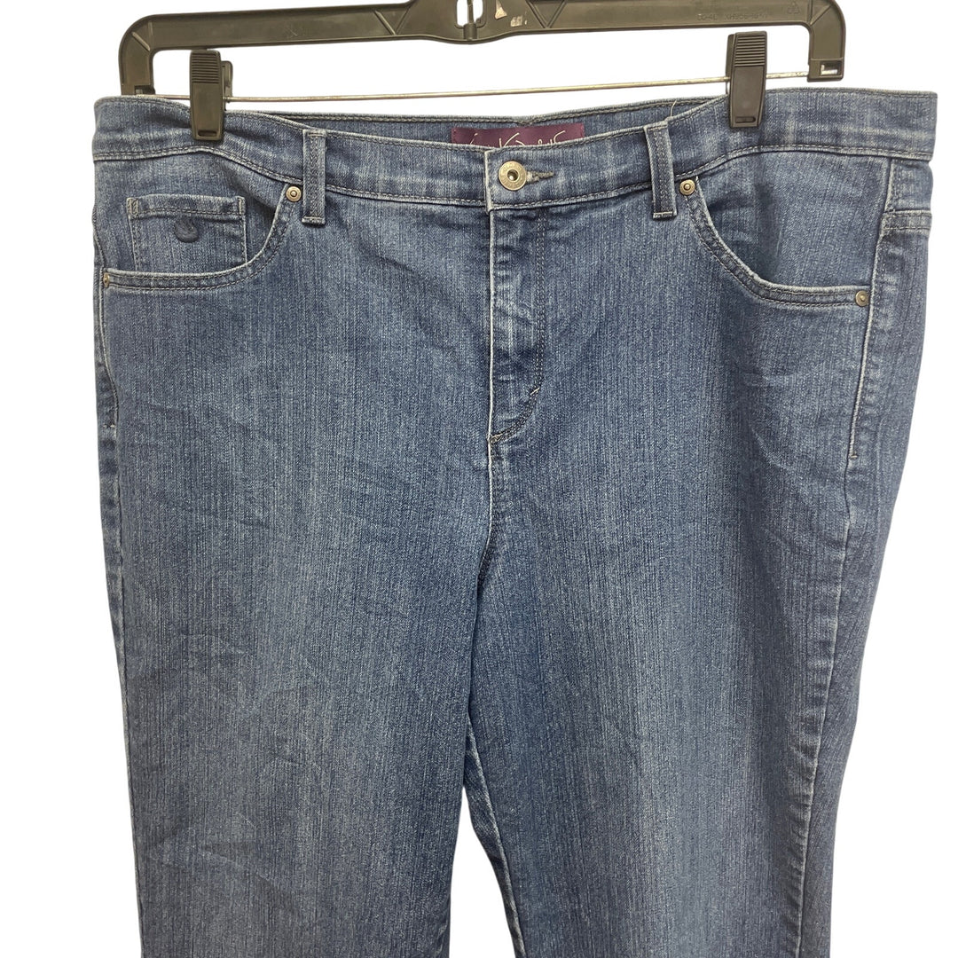 Gloria Vanderbilt 18W Short Amanda Stretch Cotton Straight Leg Denim Blue Jeans