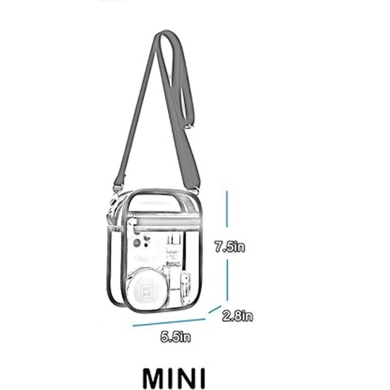 New USPECLARE Clear Crossbody Mini Purse Stadium Approved Clear Shoulder Bag