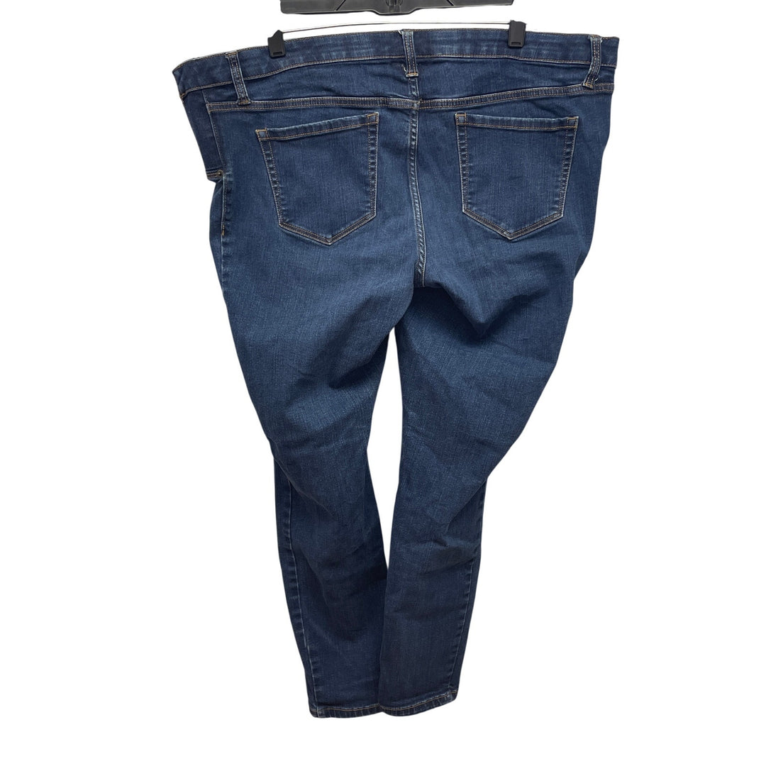 Liz Lange Maternity Size XL Side &amp; Back Elastic Stretch Cotton Denim Blue Jeans