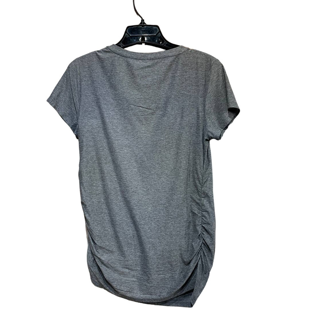 Hand Printed Upcycled Maternity Small Dandelion Wish Polyester Blend Tee