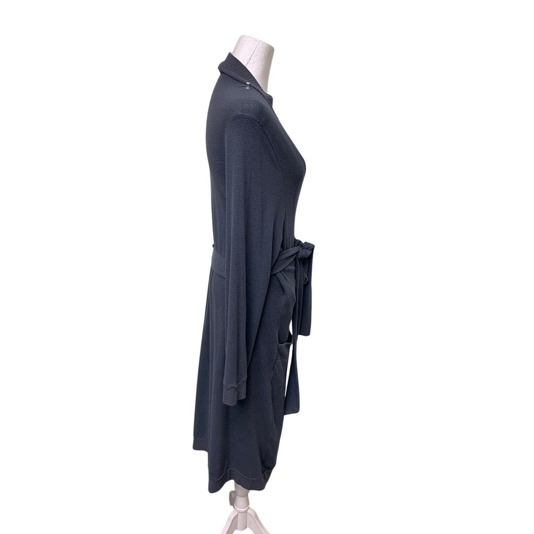 Eberjey Womens Medium Long Sleeve Waist Tie Knit Cardigan Sweater Duster