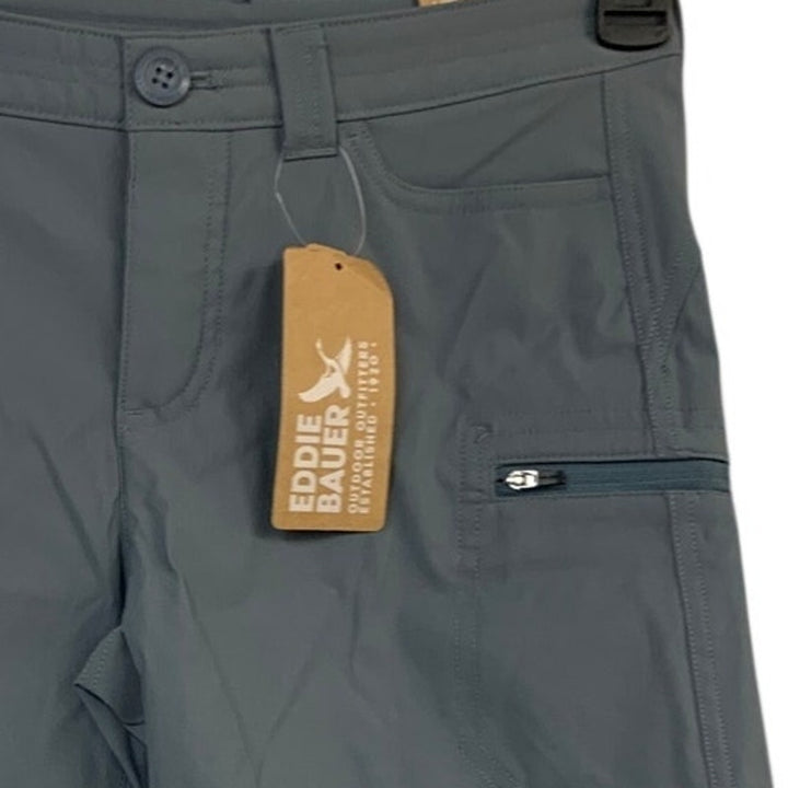 New Eddie Bauer Womens Graphite Blue UPF 50+ Rainier Hiking Shorts w Pockets