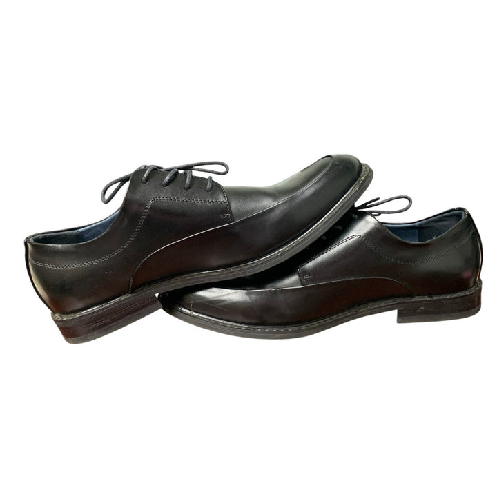 Bruno Marc Mens 10.5 Black Faux Leather Lace Up Oxford Dressy Formal Shoes
