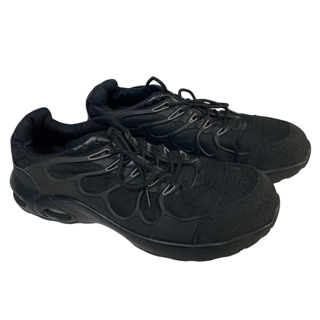 Furuian Mens Size 12 Black Sneakers Lace Up Steel Toe Non Slip Work Shoes