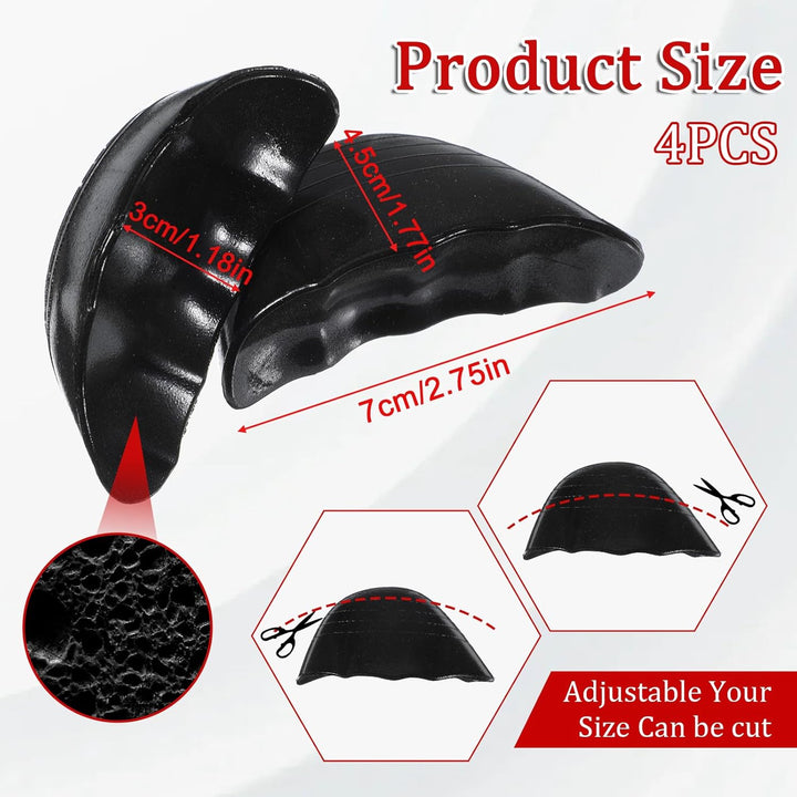 New Teaaha Black PU Shoe Cushion Inserts, 4-Piece Set