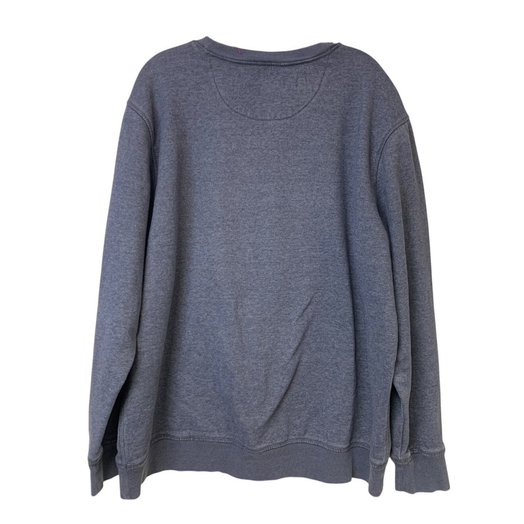 Upcycled Hand Printed Womens Large Save The Earth World Long Sleeve Sweatshirt