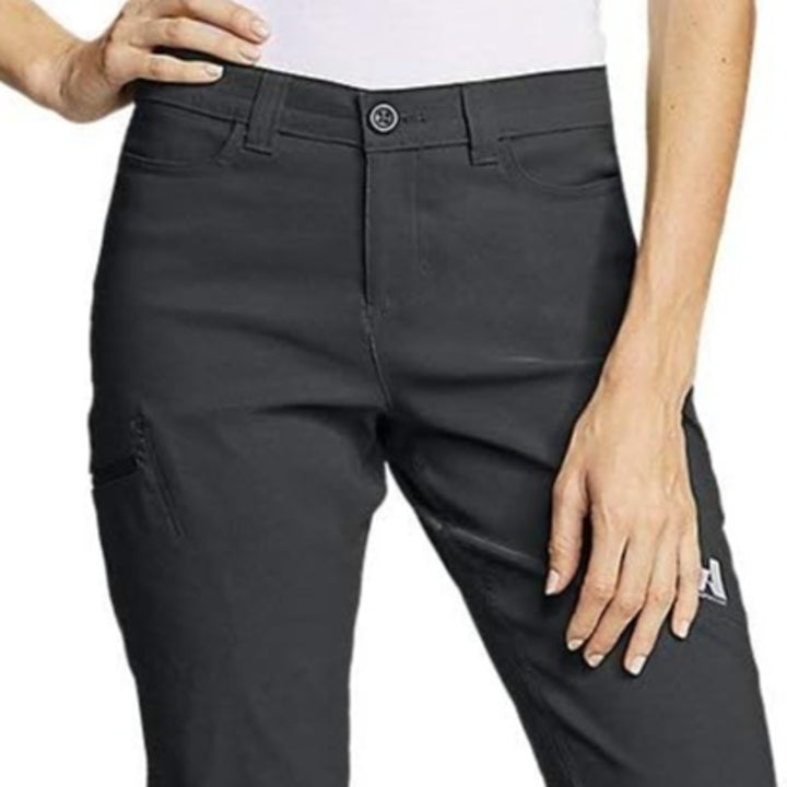 New Eddie Bauer Womens 22W Smoke Gray Mid Rise First Ascent Guide Capri Pants