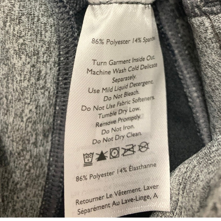 New Eddie Bauer Womens Gray Crossover Long Athletic Workout Pants w Pockets