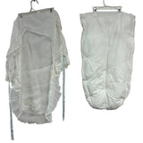 Vintage Handmade White Satin Lace Christening Baptism Pillow w Case and Ribbon